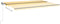 vidaXL - Luifel - automatisch - uittrekbaar - 500x300 - cm - geel - en - wit