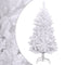 vidaXL - Kunstkerstboom - met - scharnieren - en - standaard - 120 - cm - wit