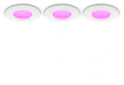 Philips Hue Slim inbouwspot - LED - 16 miljoen kleuren - Wit (set van 3)