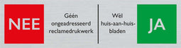 Pickup Route Alulook 165x44 mm - Reclame drukwerk NEE JA