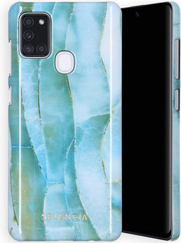 Selencia Hoesje Geschikt voor Samsung Galaxy A21s Hoesje - Selencia Maya Fashion Backcover - blauw