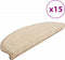 vidaXL - Trapmatten - 15 - st - 65x21x4 - cm - crèmekleurig