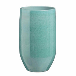 Mica Decorations Bloempot Matteo - 27x27x50 cm - Terracotta - Turquoise