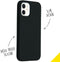 Accezz Liquid Silicone Backcover - iPhone 12 Mini - Schokabsorberend - Zwart