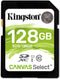 Kingston Canvas Select - SDXC 128GB - UHS-I snelheidsklasse 10 - Waterdicht en temperatuurbestendig