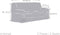 Eysa Levante Sofa cover, Cotton, Grey, 140 - 180 cm, 2 Seaters