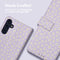 iMoshion Hoesje Geschikt voor Samsung Galaxy A14 (5G) / A14 (4G) Hoesje Met Pasjeshouder - iMoshion Design Bookcase smartphone - Paars / White Daisy