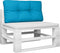 vidaXL - Palletkussen - 80x40x12 - cm - stof - lichtblauw