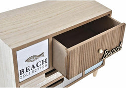 Doos-Juwelenkistje DKD Home Decor 29 x 14 x 22 cm Hout Bruin Turkoois