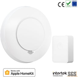 Meross Smart Smoke Alarm - Rook en Temperatuur Sensor - Apple HomeKit en Wi-Fi - 36,7mm hoog en 120mm breed
