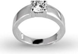 Silventi 943282133 - Zilveren Ring - met ronde Zirkonia - Zilverkleurig