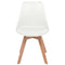vidaXL - Eetkamerstoelen - 2 - st - kunststof - wit