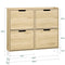SoBuy FSR100-N - Schoenenkast - 8 Planken - Naturel Hout