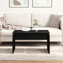 vidaXL - Salontafel - Zwart - Eiken - 68x38x50 - cm - Samengesteld - Hout