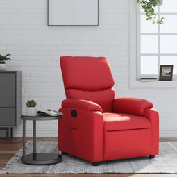 Fauteuil verstelbaar kunstleer rood
