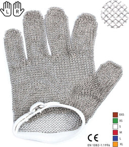EZ-Profi Oesterhandschoen - RVS - 19.5 cm - Extra Kleine Ringen Maat S