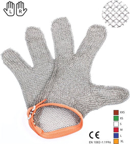 EZ-Profi Oesterhandschoen RVS met Extra Kleine Ringen - Maat XL - 22.5 cm Omtrek