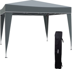 Niceey Partytent - Paviljoen - 3x3 m - Easy Up - Opvouwbaar en Waterdicht - Tuintent - Feesttent - Draagtas met Wielen - Grijs
