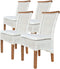 SVJ Eetkamerstoelen - 54x47x97 cm - Rotan - Wit - Set van 4