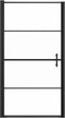 vidaXL - Douchedeur - halfmat - 100x178 - cm - gehard - glas - zwart