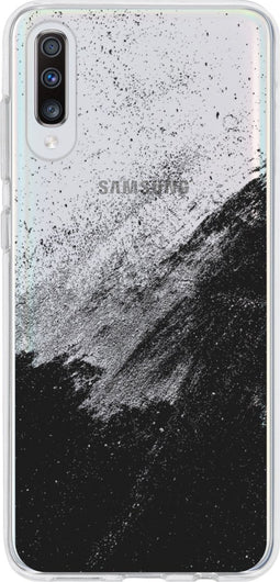 Hoesje Geschikt voor Samsung Galaxy A70 Hoesje Siliconen - Design Backcover siliconen - Meerkleurig / Splatter