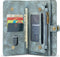 Caseme - vintage 2 in 1 portemonnee hoes - Geschikt voor iPhone 12 Mini - Blauw
