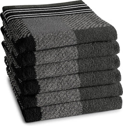 DDDDD Feller - Keukendoek - Set van 6 - Jacquard geweven - Grijs (6 stuks)