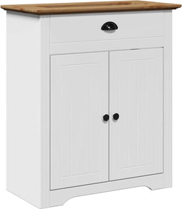 vidaXL - Wastafelkast - BODO - 70x35x80 - cm - wit - en - bruin