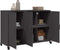 vidaXL - Dressoir - 100,5x39x72 - cm - staal - zwart