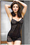 CHILIROSE - CR3020 DRESS WITH BLACK THONG S/M