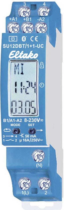 Eltako SU12DBT/1+1-UC Schakelklok Digitaal 8 V/AC, 230 V/AC, 8 V/DC, 230 V/DC