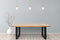 Feel Home - 200x100 Eettafel - Massief Glad Boomstamblad Eiken - 5 cm dik - U Frame