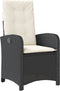 vidaXL - Tuinstoelen - 2 - st - verstelbaar - met - kussens - poly - rattan - zwart