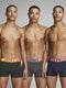 JACK&JONES ADDITIONALS JACCRAZY - Boxershorts 3-pack - Zwart Donkergrijs Helder Blauw (3-pack)