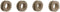Servetring DKD Home Decor Natuurlijk Jute Mangohout 6 x 3 x 6 cm 4 Onderdelen