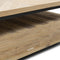 Riviera Maison Salontafel vierkant - Milan Coffee Table Parquet 90x90 - Gerecycled Eikenhout, IJzer - Bruin