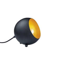 RL LIVE YOUR LIGHT BILLY - Tafellamp - E14 max 28W - Zwart mat - Goudkleur