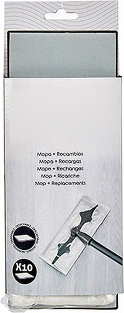 Replacement Mop Disposable Grey Plastic (10 pcs)