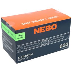 Nebo CurvBeam 600 Flex - LED hoofdlamp - 600 lumen bereik tot 100 m - Groen