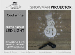 2 stuks Led outdoor projector sneeuwman op steker Anna's collection