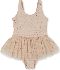 Konges Sløjd Strut badpak kind - Etoile pink sparkle - Maat 4 jaar