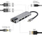 Gembird A-CM-COMBO5-04 - Hub USB - Ethernet 100Mbps USB 3.2 5Gb/s - Zilverkleurig