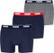 Puma Boxershorts - Heren Boxers - 3-pack met elastische band - Grey/Navy/Red Combo (3 stuks)