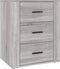 vidaXL - Nachtkastje - 50x36x60 - cm - bewerkt - hout - grijs - sonoma - eikenkleurig
