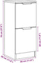 vidaXL - Dressoir - 30x30x70 - cm - bewerkt - hout - oud - houtkleurig