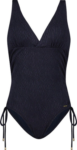 CYELL Midnight Zebra - Badpak met voorgevormde cups - Dames - Maat 75B - Donkerblauw