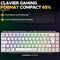 De G-Lab KEYZ TITAN - Draadloos gamingtoetsenbord - Mechanisch (rode schakelaar) - Azerty - RGB - Wit