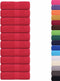 vidaXL - Zeepdoekjes - 10 - st - 30x30 - cm - 360 - g/m² - 100% - katoen - rood