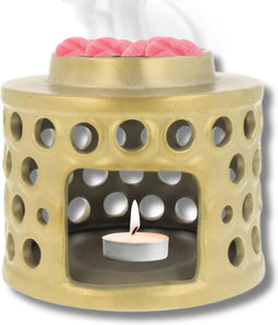 Scentchips® Glow - Waxbrander - Geurbrander - Amberblokjes Brander - Oliebrander - Wax Melts Brander - Aromabrander - Ook Geschikt Voor Essentiële Oliën - Geurolie - Waxmelts - Goud