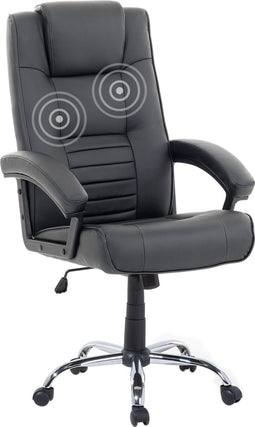 Beliani COMFORT - Massagestoel - Zwart - Kunstleer